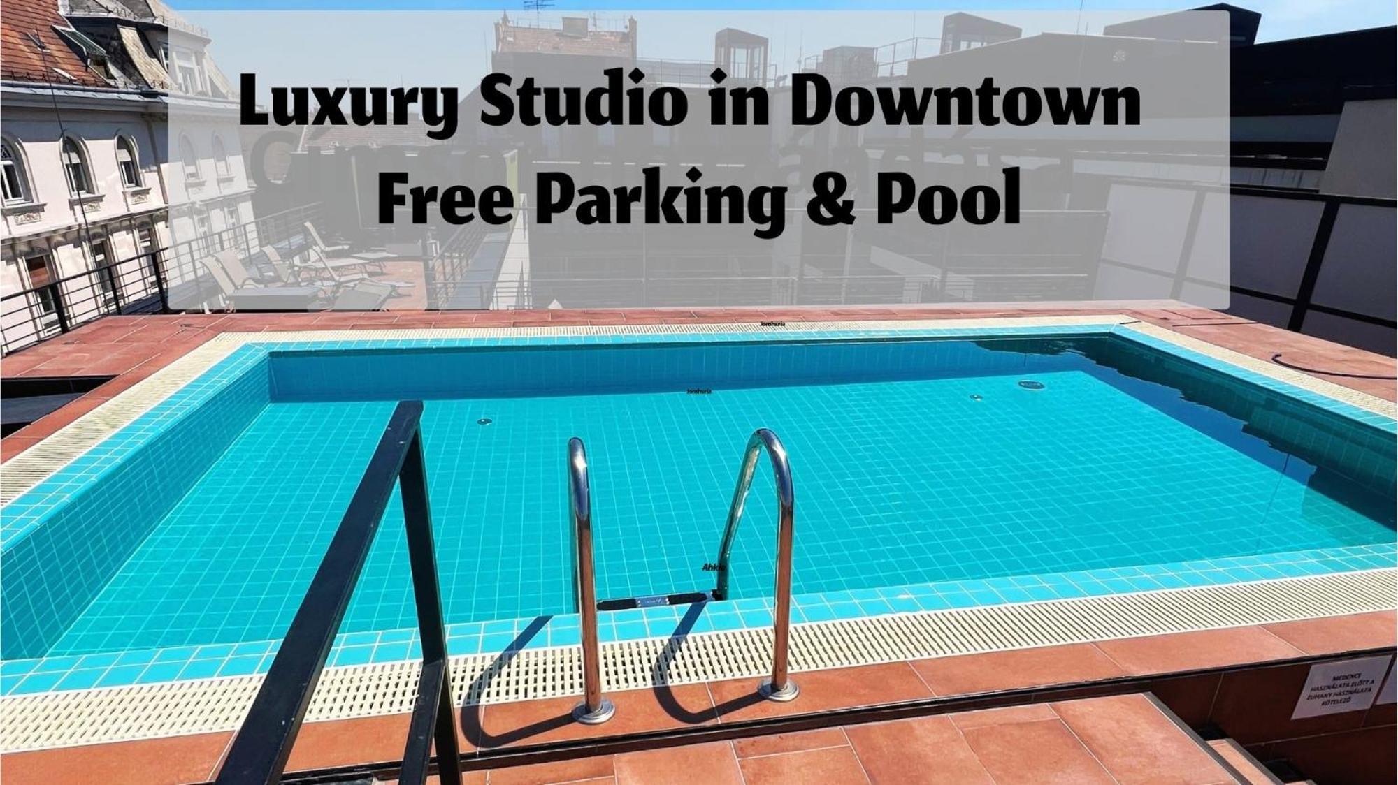 Luxe Central Studio With Pool, Parking & Ac Budapeşte Dış mekan fotoğraf